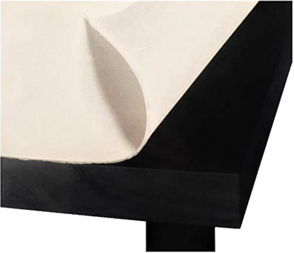Premium Felt Back Table Pad, Heavy Gauge White Vinyl 52"X90" Cut to Fit1