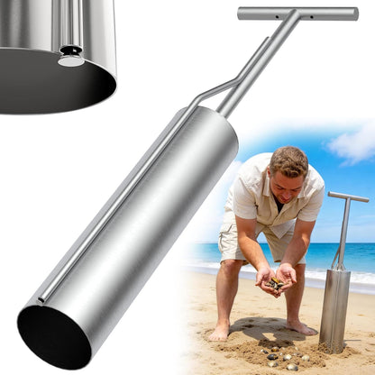 Professional Clam Gun - 36" Stainless Steel Vacuum Clam Digger Tool, 4.72" Diameter Tube for Efficient Razor Clam, Cockle & Shellfish Harvesting on Beach1