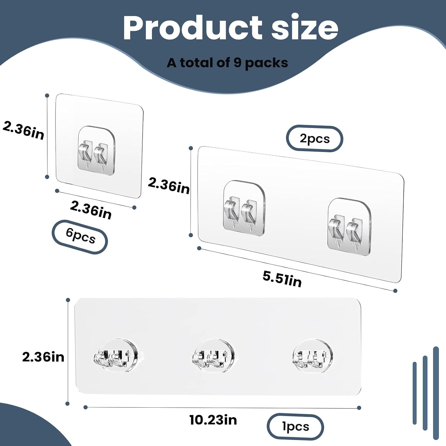 9pack-adhesive-shower-caddies-kit-transparent-bathroom-storage-accessories-with-claw-patches-for-wall-mounted-shelves-and-organizer-hooks