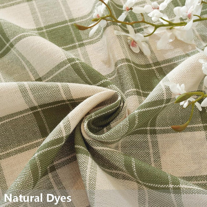 Cotton Square Tablecloth Green Checkered Tablecloths Spring Outdoor Table Cloth for Card Table Tablecloth (Green,70"X 70",Square)3