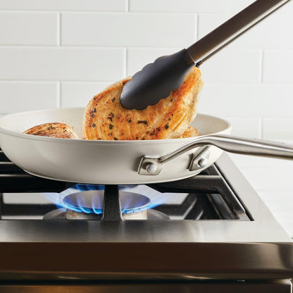 Kitchenaid Hard Anodized Ceramic Nonstick Cookware Frying/Skillet Pan, 12.25 Inch Non Stick Fry Pan with Stainless Steel Handle - Porcelain White9
