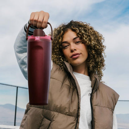 Owala Freesip Sway Stainless Steel Water Bottle 30 Oz Black Cherry8