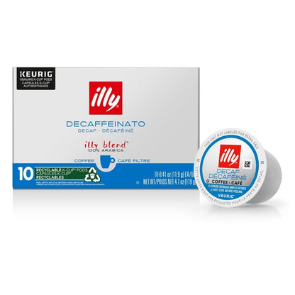 Illy Coffee K Cups - Pods for Keurig Machines – Classico Decaf Roast – Notes of Caramel - Mild, Flavorful & Balanced Flavor - No Preservatives – 10 Count1