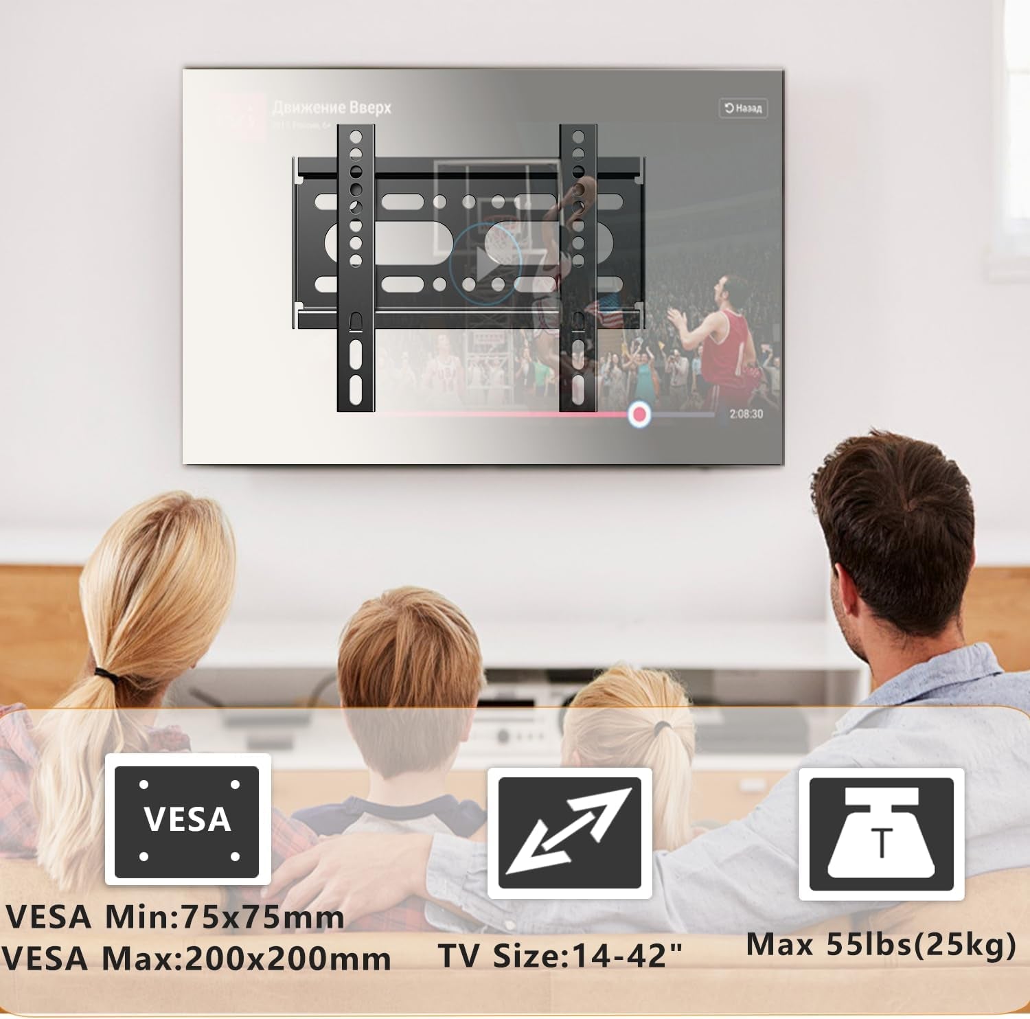 fixed-tv-wall-mount-for-14-42-flat-screen-tvs-small-wall-mount-tv-bracket-fit-19-24-28-32-35-39-40-inch-vesa-up-to-200x200mm-55lbs-max-load-easy-install-low-profile-monitor-mount-bracket