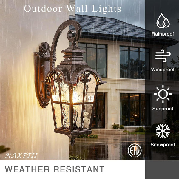 Exterior Lighting Fixtures, ORB Finish Large Outdoor Wall Lights4
