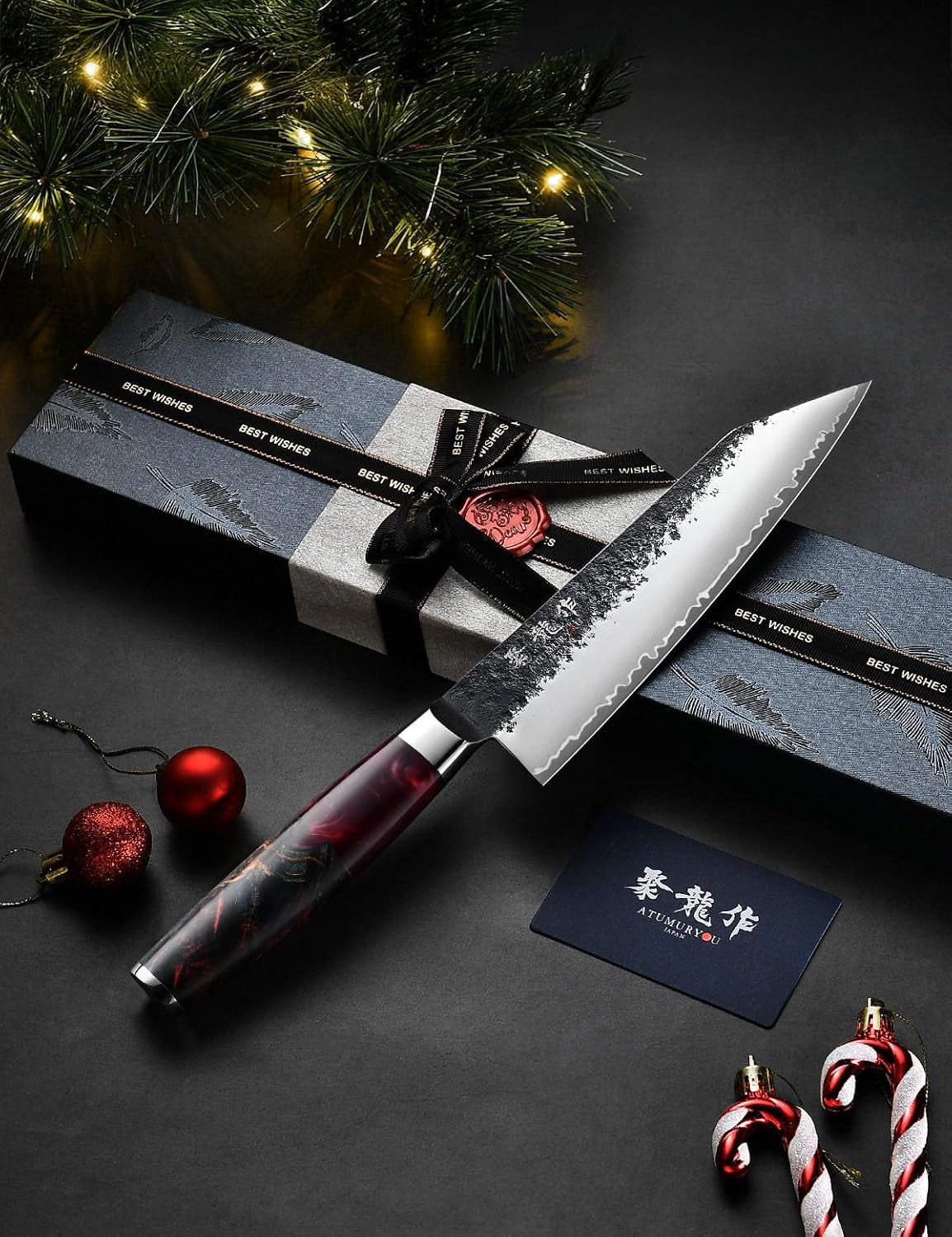 7-japanese-kiritsuke-chef-knife-black-forged-3-layer-vg10-steel-core