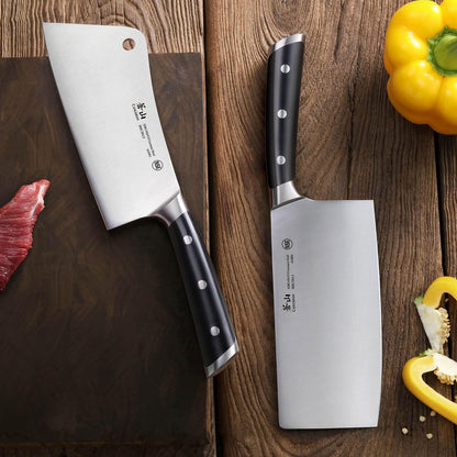 S/S1 Series German Steel Forged Chinese Cleaver Set (Black)3