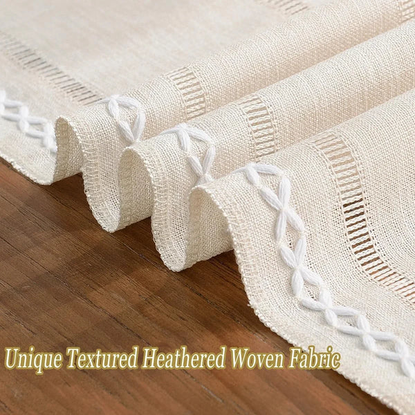 Rustic Linen Table Runner, Ivory Table Runners 36 Inches Long5