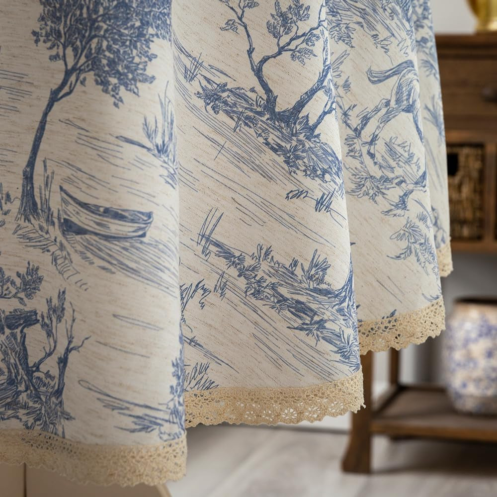rustic-tablecloth-classic-french-village-printed-linen-fabric-table-cover-farmhouse-decoration-90-inches-round-blue-for-kitchen-dining