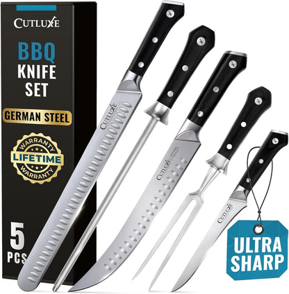 Butcher Knife Set, 5-Piece Slicing Carving Knives for Meat Cutting1