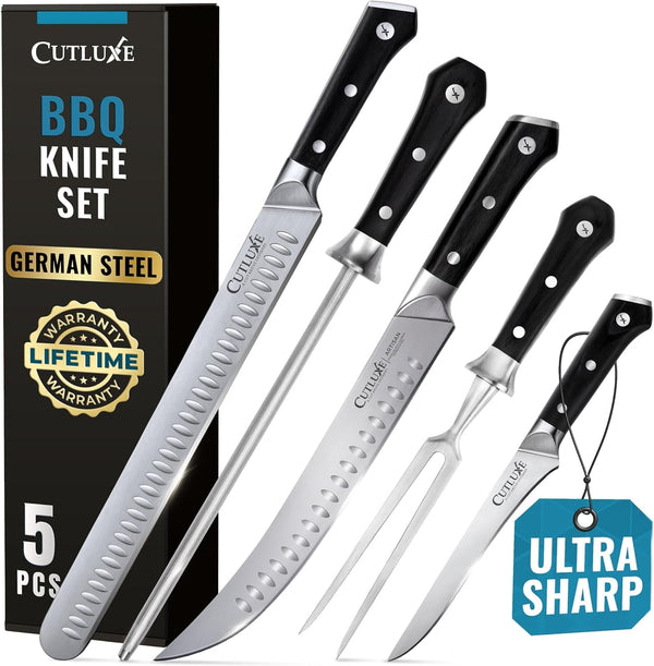 Butcher Knife Set, 5-Piece Slicing Carving Knives for Meat Cutting1