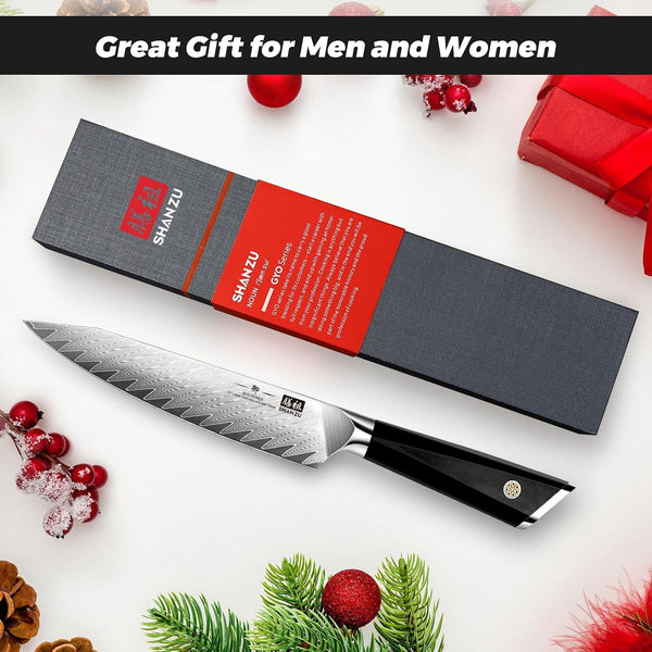 Damascus Chef Knife 6 Inch,67-Layer 10Cr15Mov Japanese Steel7