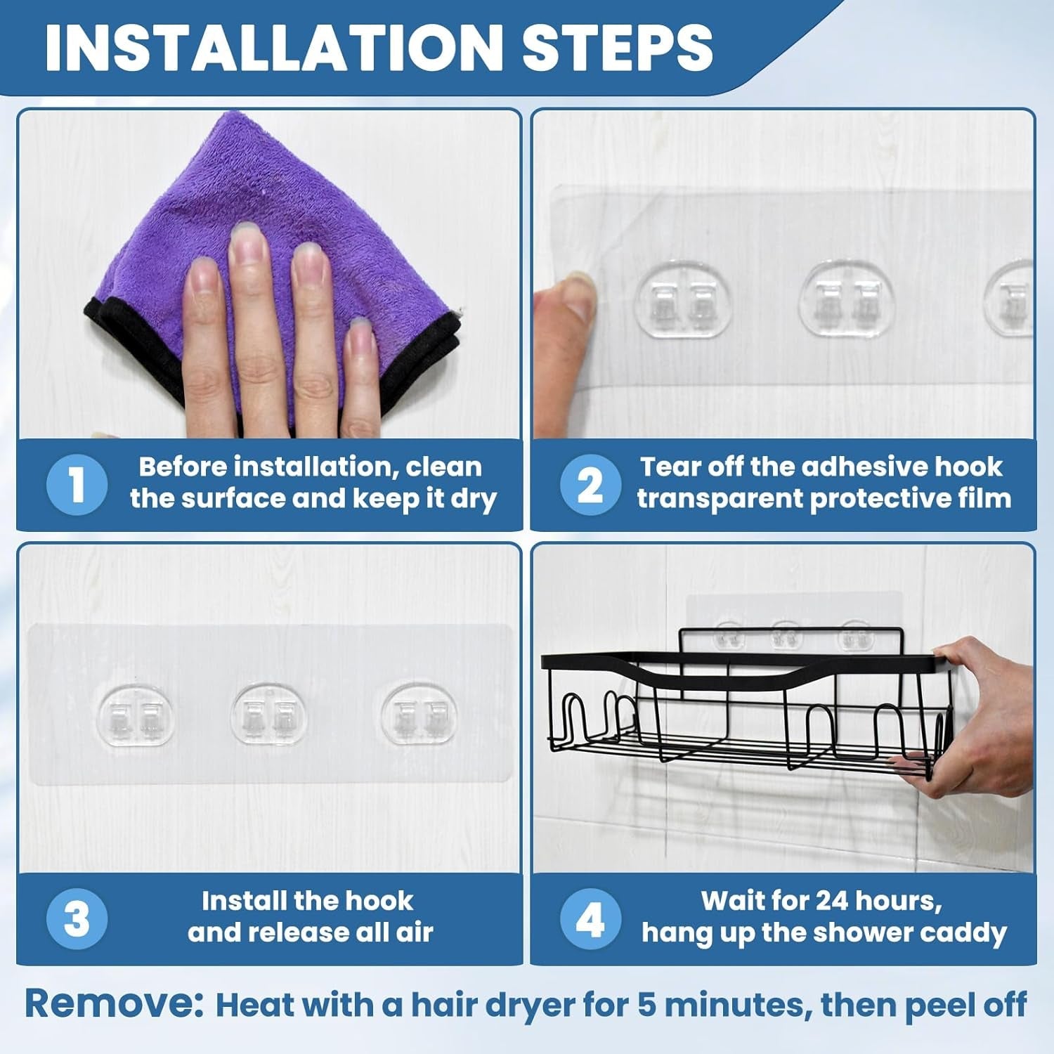 18-pack-shower-caddy-adhesive-replacement-shower-shelf-strong-adhesive-hooks-no-drilling-transparent-waterproof-strips-for-bathroom-shelves-kitchen-racks
