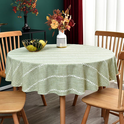 Sage Green round Tablecloth 53 Inch Circle Table Cloth Linen Round3