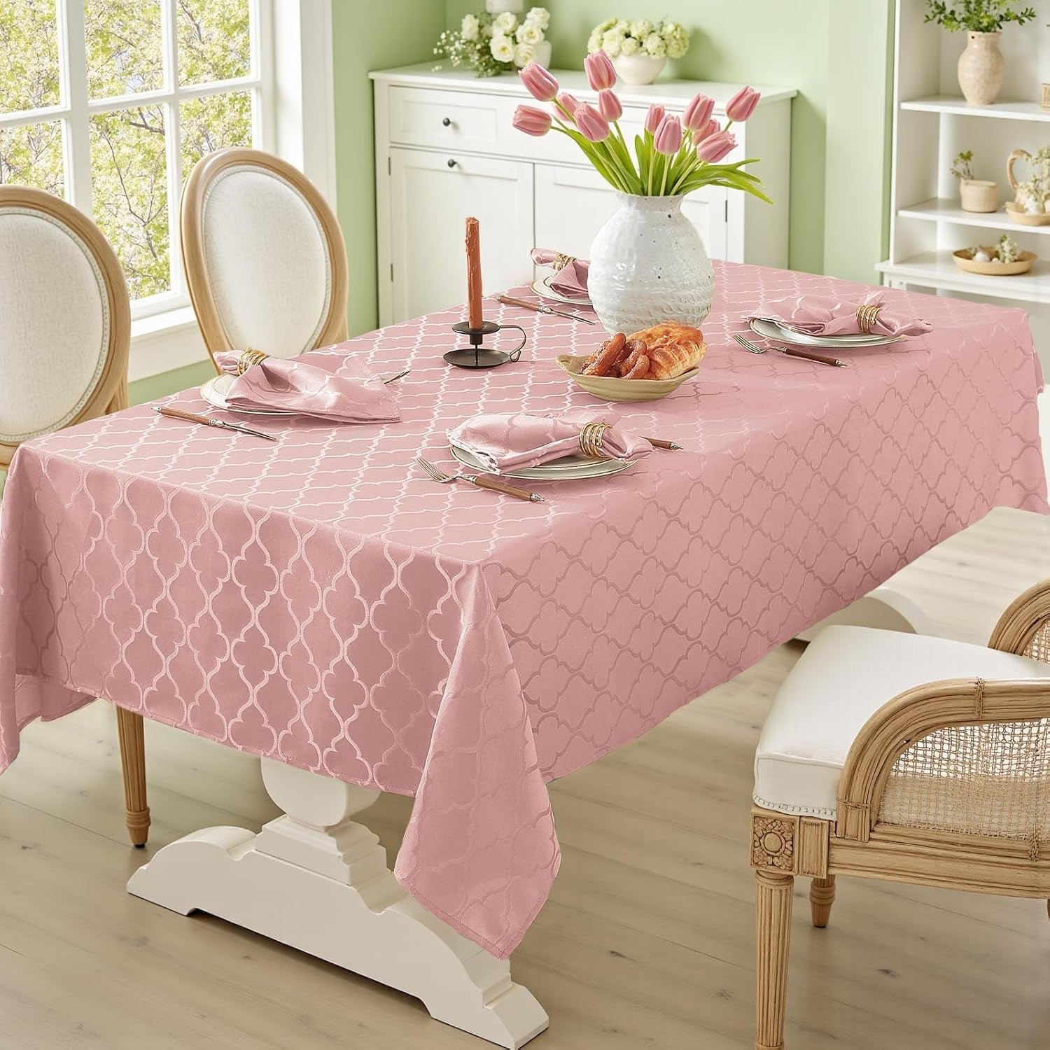 tablecloth-rectangle-jacquard-52-x-70-pink