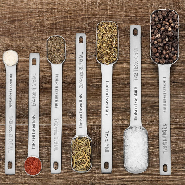 Stainless Steel Measuring Spoons Set for Dry or Liquid - Fits in Spice Jars - Set of 75