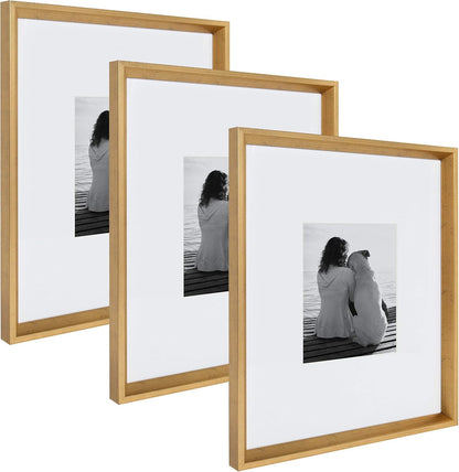 Calter Modern Wall Picture Frame Set, Gold 16X20 Matted to 8X10, Pack of 31