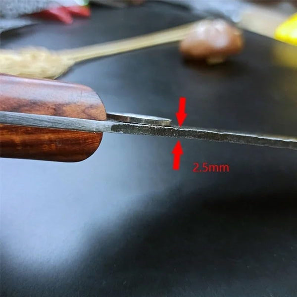 Meat Cleaver Knife, Butcher Knife Hand Forged Blade Chef Cleaver Meat Vegetable Kitchen Knives Utility Slicing Meat Fruit Fish Barbecue Knife with Sheath5