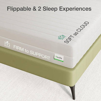 Full Size Mattress, 12 Inch Foam Mattress in a Box|Double Air Zone Block Cutting Design, Flippable Ergonomic Support for Back & Side Sleeper, Breathable Fabric Cover3