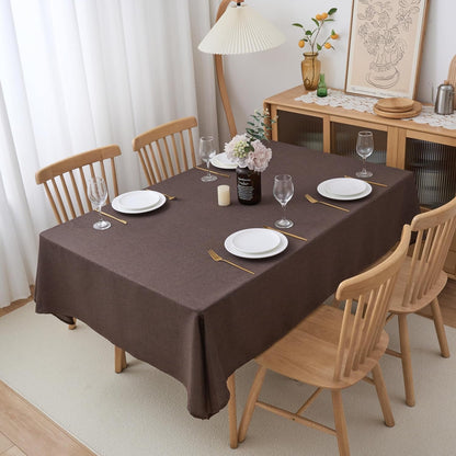 Brown Linen Tablecloth, Chocolate Table Cloth Rectangular6