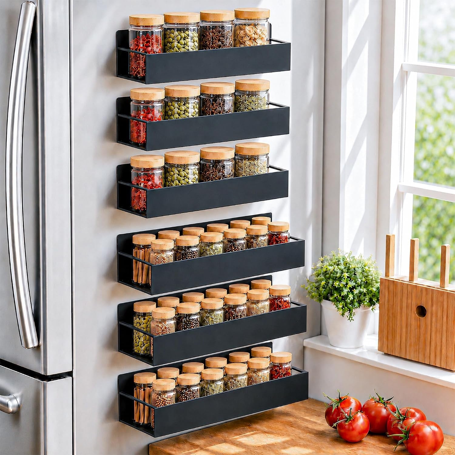 6-pack-metal-magnetic-spice-rack-for-fridge-heavy-duty