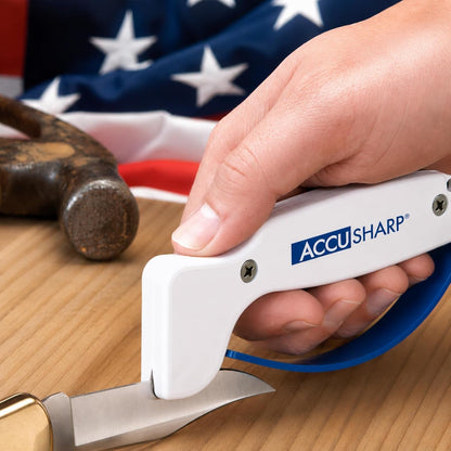 Knife Sharpener, Ergonomic Comfortable Handle, Compact & Easy to Use, Restore and Hone Straight & Serrated Knives, White7