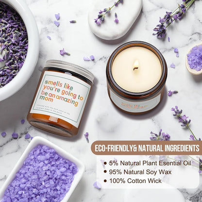 Mothers Day Gifts for Mom,New Mom Gifts,Gift for New Moms,Mothers Gift after Birth-7 OZ Lavender Soy Wax Candle6
