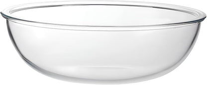 12.3In Wide 6Qt Extra Large Glass Bowl,Glass Salad Bowl Mixing Bowl for Sourdough Bread Dough Making Marinating Meat,Serving Fruit Bowl on Kitchen Countertop for Party,Pasta Dish, Clear1