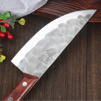 Meat Cleaver, 8 Inch Chefs Cleaver Knife Wood Handle Ultra-Sharp Slicing Professional Kitchen Knives Handmade Forged Cooking Tools4