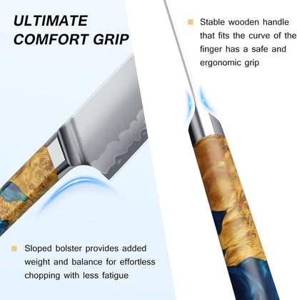 8" Chef Knife, S35VN Powder Steel Core Japanese Kitchen Knife3