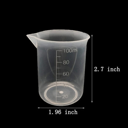 8 Pcs Epoxy Mixing Cups, 100Ml/3.4Oz Plastic Graduated Cup3