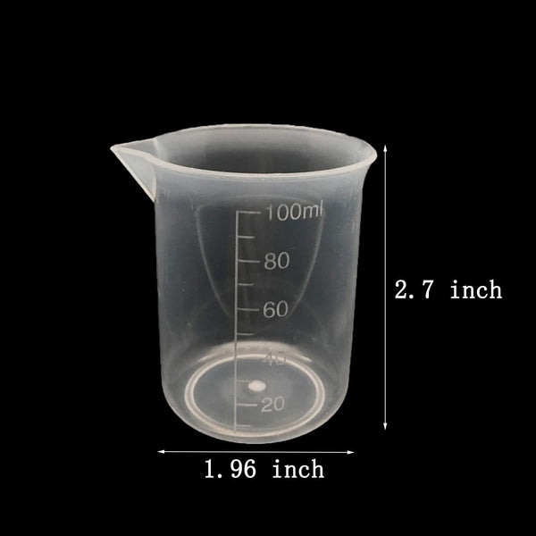 8 Pcs Epoxy Mixing Cups, 100Ml/3.4Oz Plastic Graduated Cup3