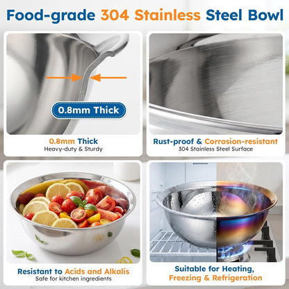 67Oz 304 Stainless Steel Bowls Set for Cooking Baking Home Kitchen4