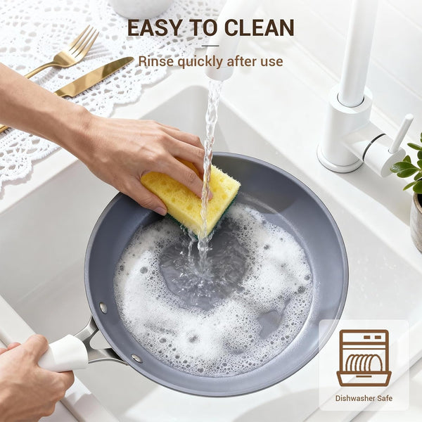 15-Piece Ribbed Ceramic Cookware Set, Pots and Pans Set Non Stick, Induction Ready, Healthy Non Toxic Kitchen Cooking Set Pfas/Pfoa/Ptfe-Free, Silicone-Wrapped Stay-Cool Handle4