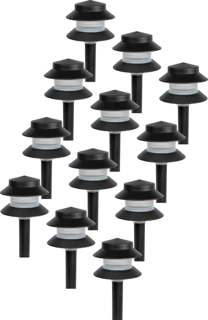 Paradise GL22627 Low Voltage Plastic 4W Path Light (Black, 12 Pack)1