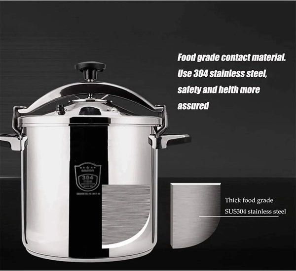 Stainless Steel Pressure Cooker Outdoor Explosion-Proof Large Capacity Pressure Cooker Non-Stick Cooker Induction Cooker Gas Stove Family Kitchen Hotel (Size : 7L)5