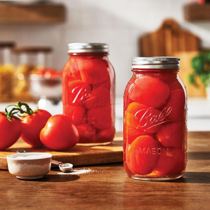 Regular Mouth 32-Ounces Mason Jar with Lids and Bands, Clear,(Pack of 2)6