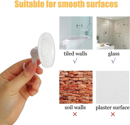 Bath Toy Organizer Mesh Storage Organizer Baby Shower Toys Bathtub Net Bag Kids Quick Dry Bathtub Mesh Net Bathtub Toy Holder 2 X Bathroom Storage Bag & 6 X Strong Suction Hooks (White)7