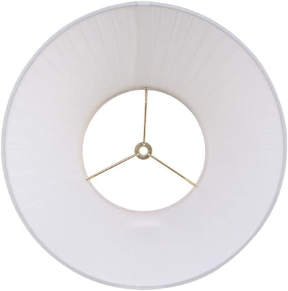 33055, Hardback Empire Transitional Spider Lamp Shade, Mushroom Pleated Pleated White, 7" Top X 13" Bottom X 10" Slant5