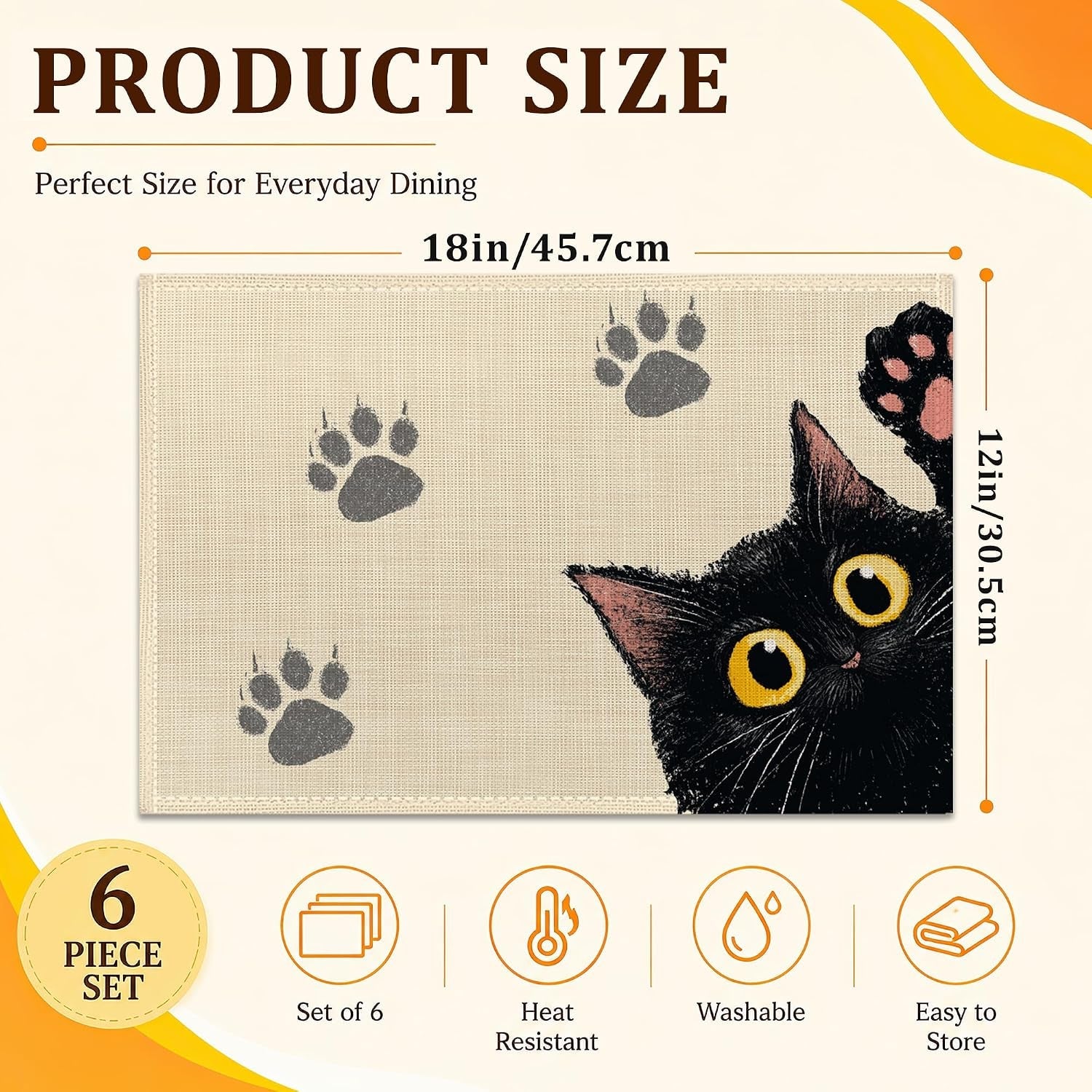 dining-table-placemats-set-of-6-black-cat-paw-linen-table-mats-12-x-18-inch-washable-waterproof-stain-resistant-reusable-place-mats-for-kitchen-home-party-decor-daily-use