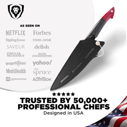 8" Chef Knife - AUS-12V Steel 66+ HRC6