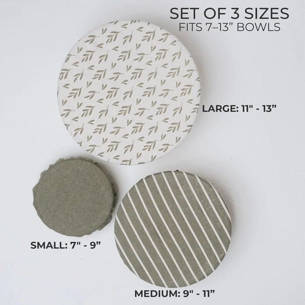 Beautiful Linen Cotton Blend Bowl Covers Set of 3 for Bread Proofing | Durable Linen Cotton Blend Fabric Covers in Varying Sizes Fit Your Bowls 7" to 13", Ideal Sourdough Bread Baking Accessories4