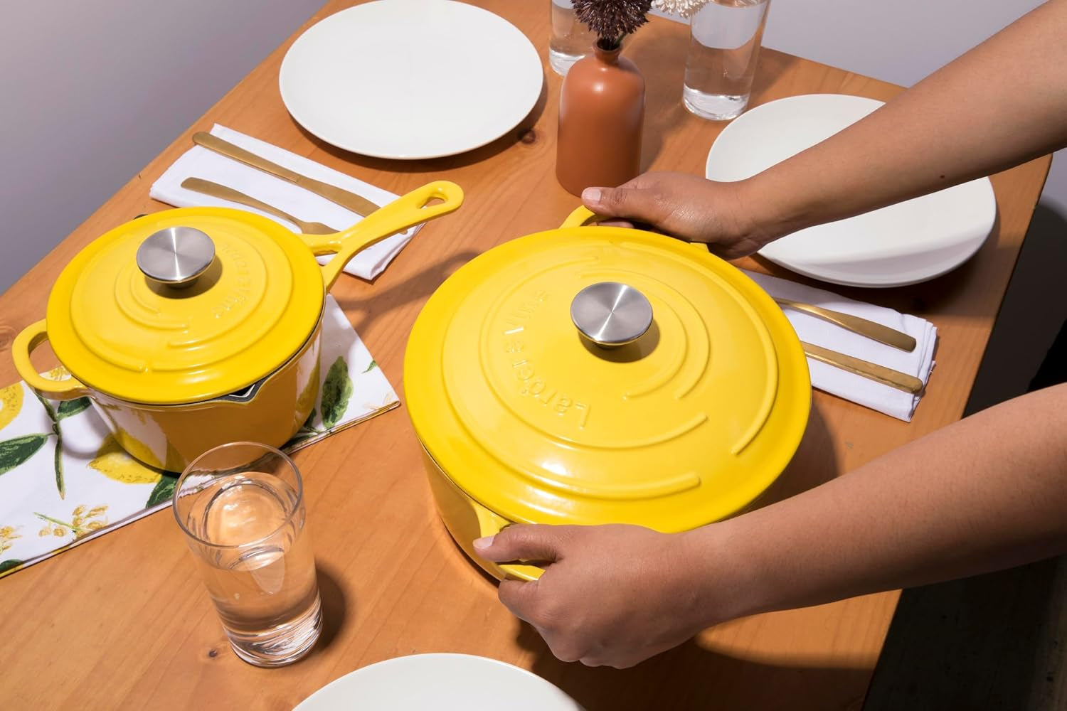 4-piece-enameled-cast-iron-set-oven-safe-and-suitable-for-all-cooktops-includes-5-7-quart-dutch-oven-pot-with-lid-and-2-2-quart-saucepan-with-lid-limoncello
