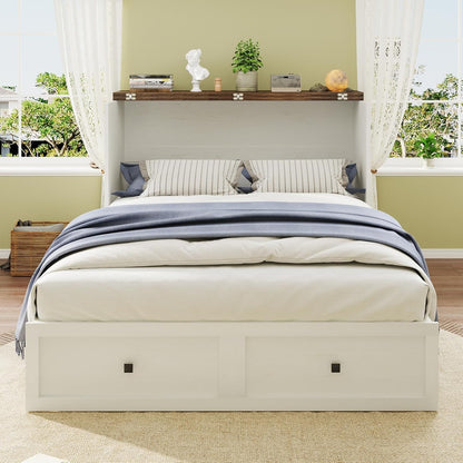 Queen Size Murphy Bed with Charging Station1