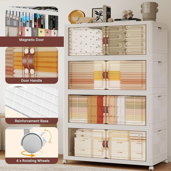 1288QT Extra Large Stackable Storage Bins with Lids & Wheels4