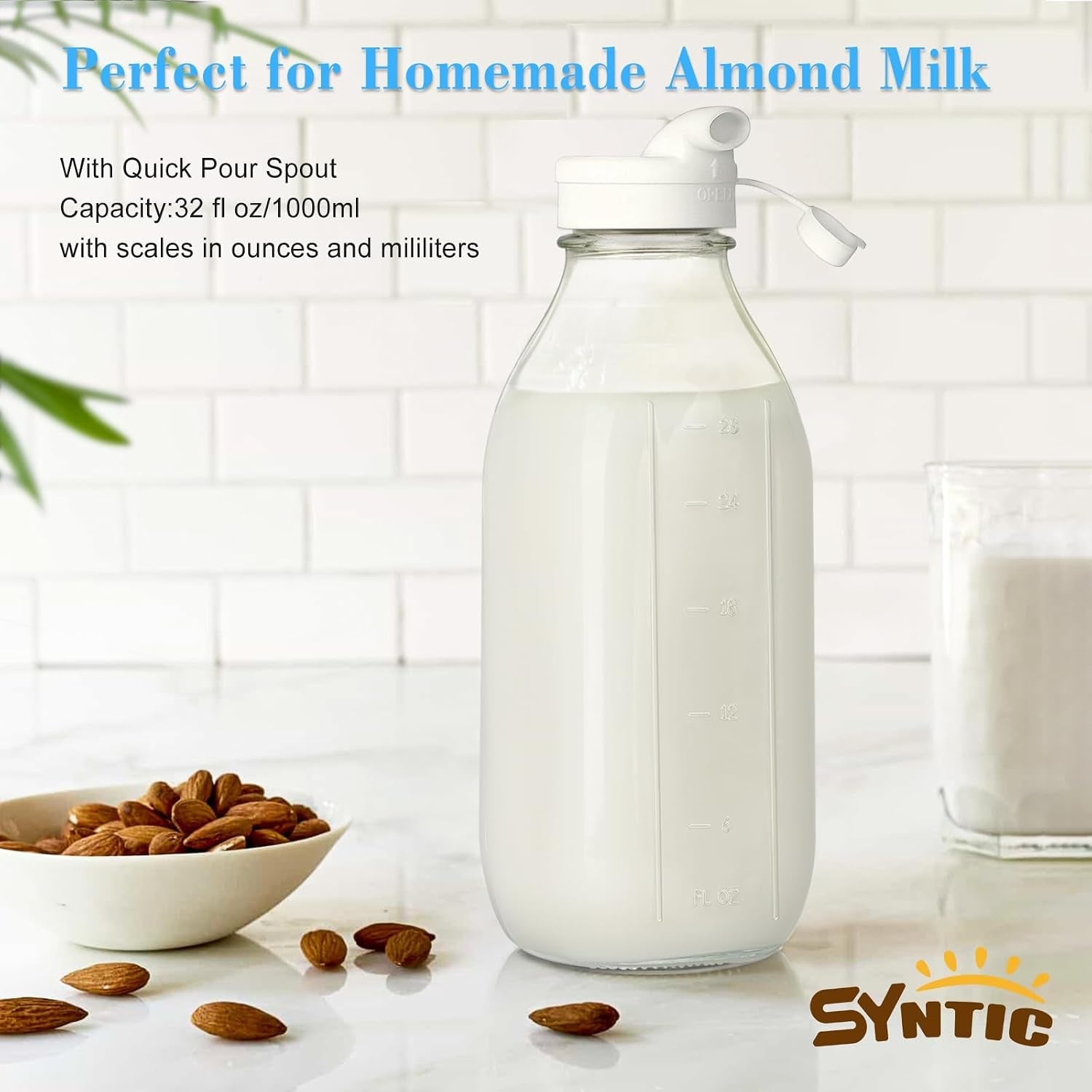 2-pack-32-oz-glass-milk-bottles-with-airtight-lids-2-caps-reusable-screw-lids-with-2-dispenser-caps-for-glass-water-jug-buttermilk-juice-syrup-coffee-creamer-refrigerator-storage