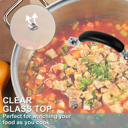 12 Inch Pan Lid - Glass Lid with Stainless Steel Handle for Frying Pan and Pots (12" Lid)5