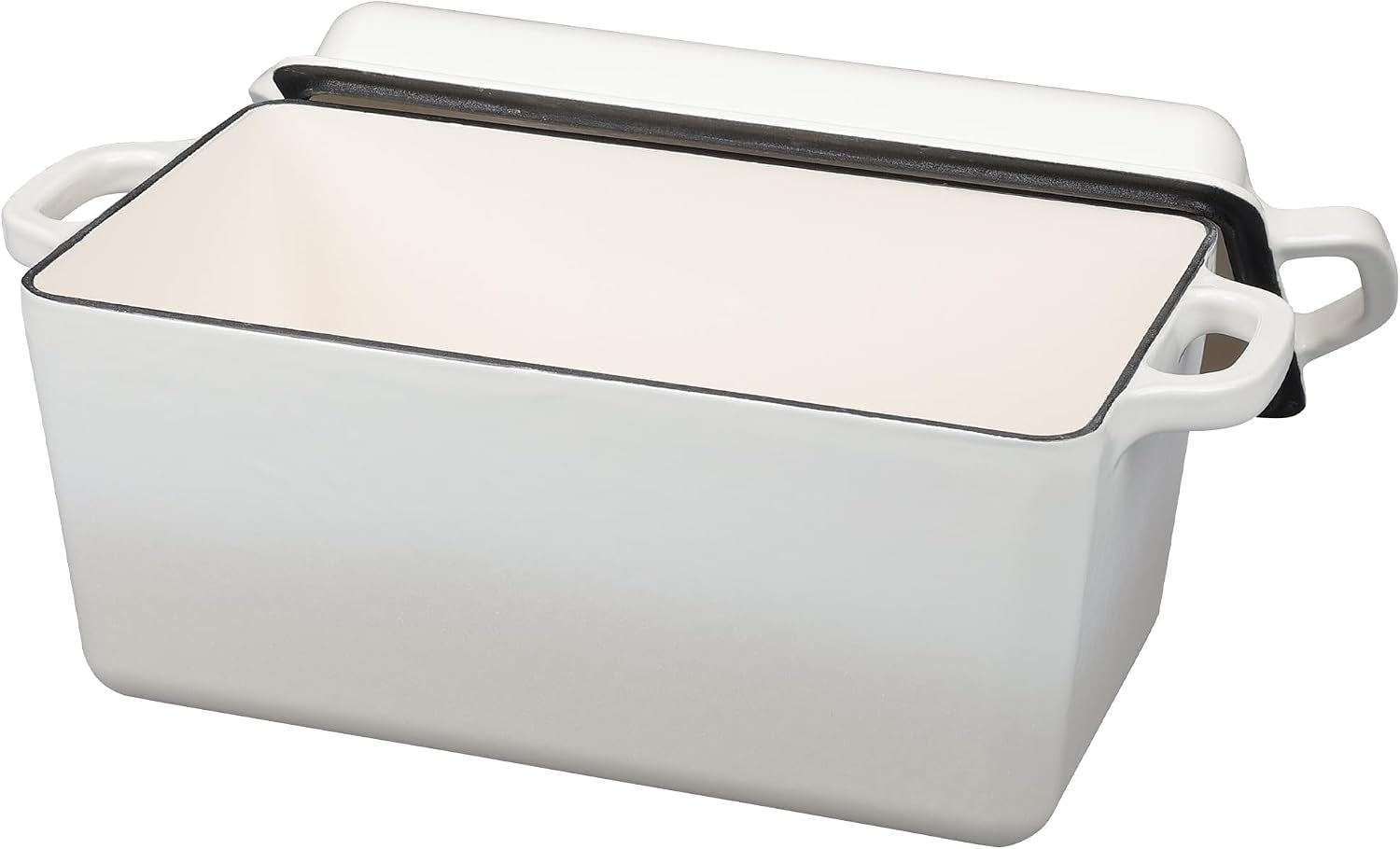 enameled-cast-iron-dutch-oven-oblong-bread-oven-for-sourdough-bread-baking-baking-pan-dual-handles-oven-safe-4-quart-white