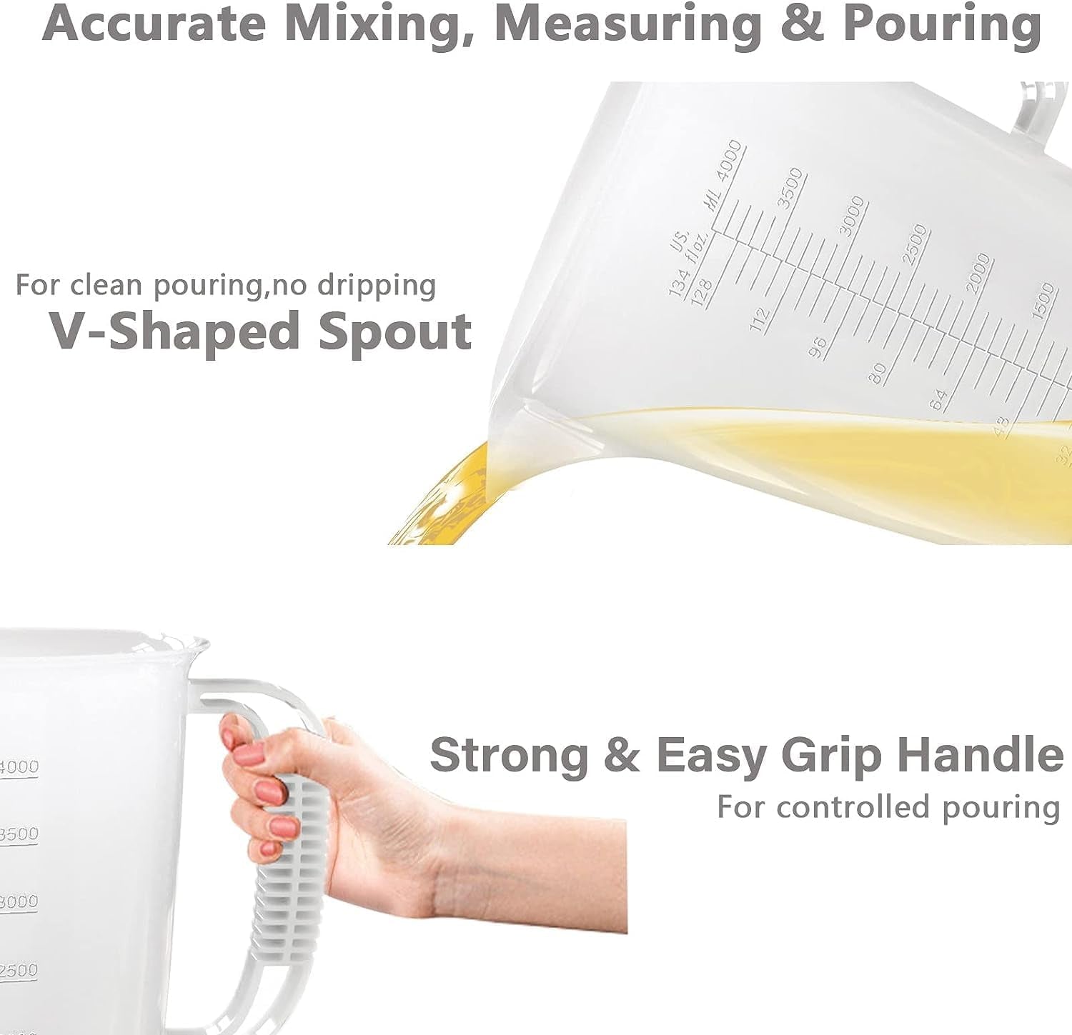 1-gallon-measuring-pitcher-convenient-conversion-chart-134oz-extra-large-plastic-measuring-cup-strong-food-grade-material-graduated-mixing-pitcher-great-for-lawn-pool-chemicals-motor-oil-and-fluids