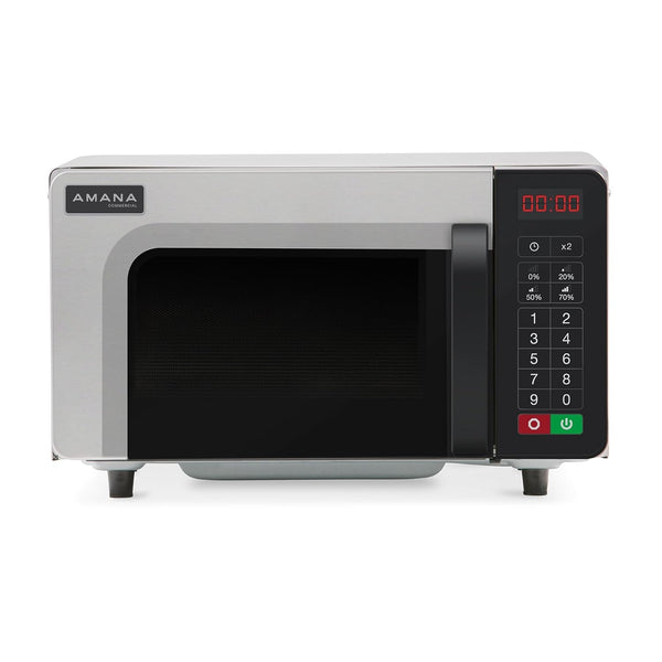 RMS10TSA 1000 Watt Heavy-Duty Countertop Commercial Microwave Oven with Push Button Controls for Restaurant Buffet Catering | 0.8 Cu. Ft, 20"W X 16-1/2"D X 12-1/4"H, Stainless Steel, 120V, NSF1
